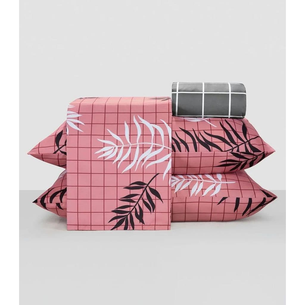 Jogo De Cama Solteiro 3 Peças Lar E Lazer Rosa