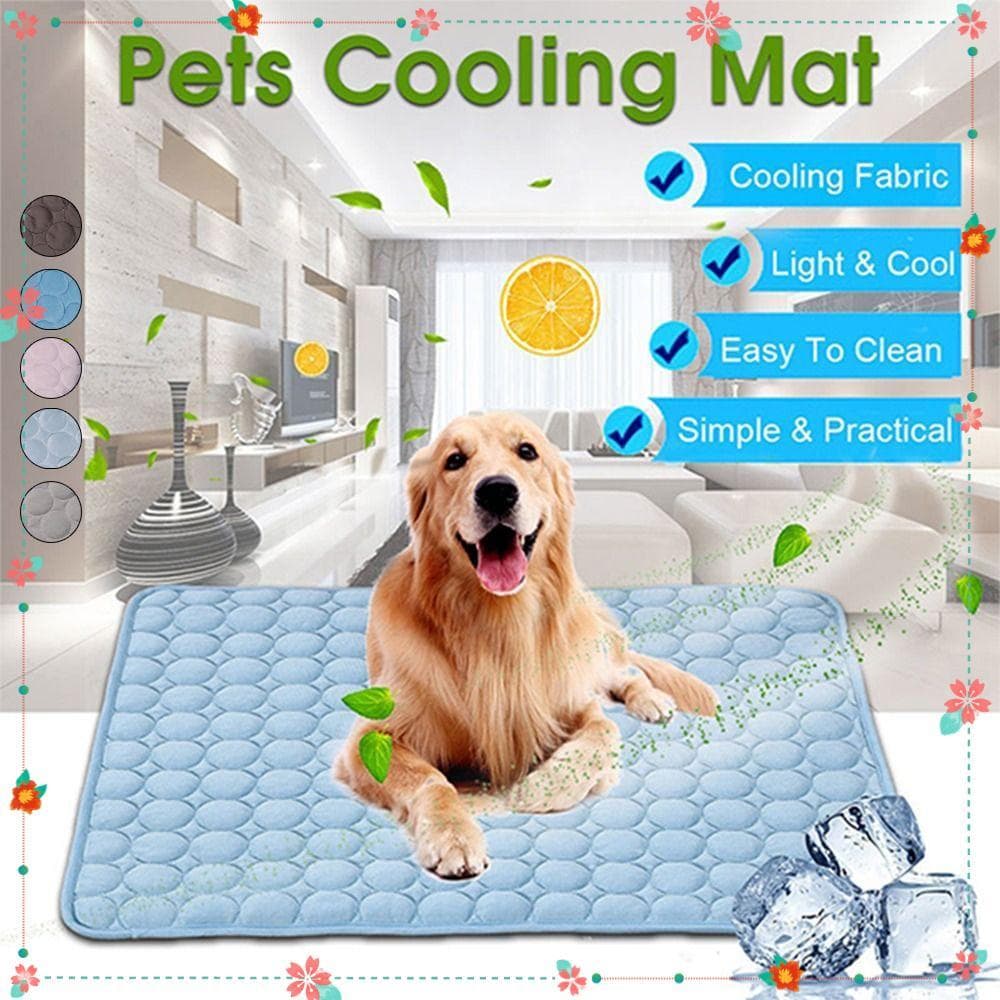 Tapete De Resfriamento Para Animais De Estimação , Cama De Cachorro Com Absorção De Água De Seda Gelada , Sofá De Carro