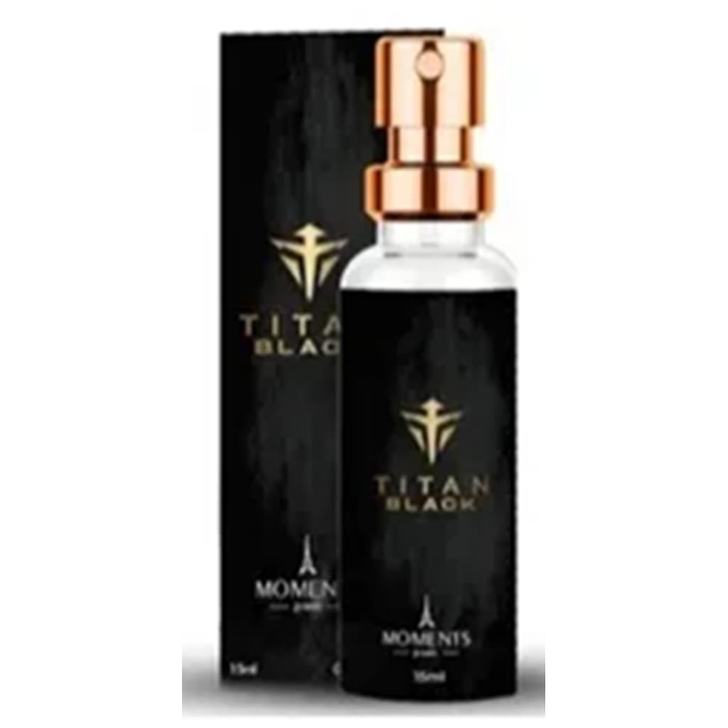 PerfumeTitan Black Colecionável Masculino Moments Paris  15 ml