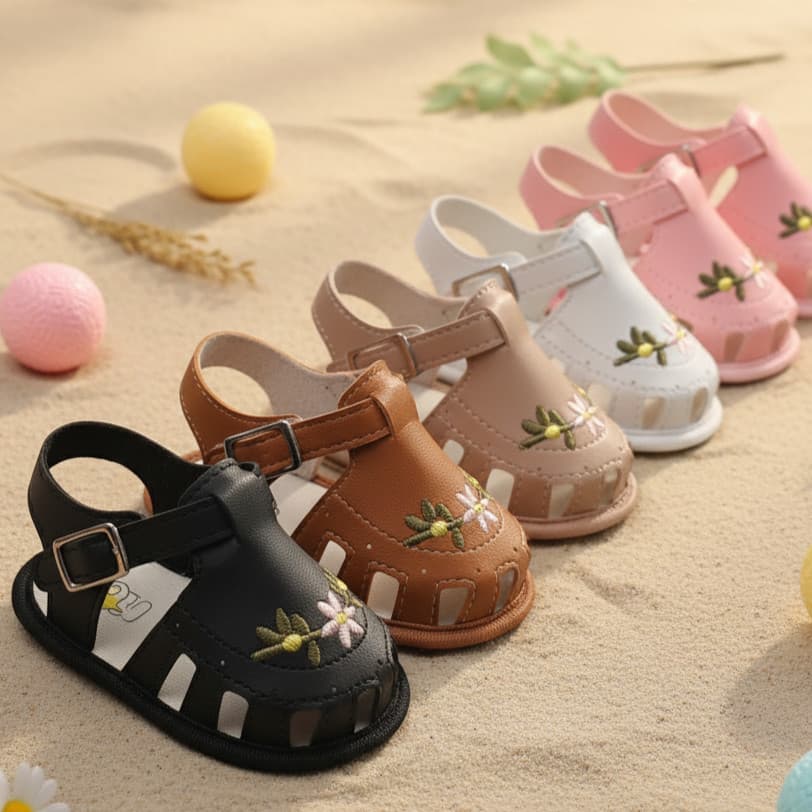 Sandálias Para Bebê Primeiros Passos Sapatos Meninas Sapatos de Verão Antiderrapante Outdoor