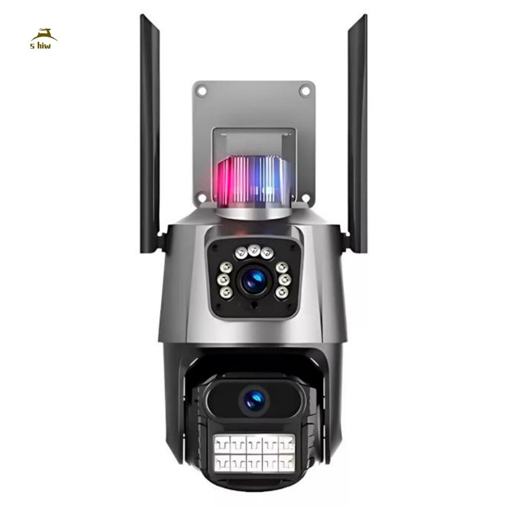 Camera De Segurança Wi-Fi Externa Lente Dupla YOOSEE IP66 360° 4k 6mp Sirene Policial À Prova D'água ICSEE