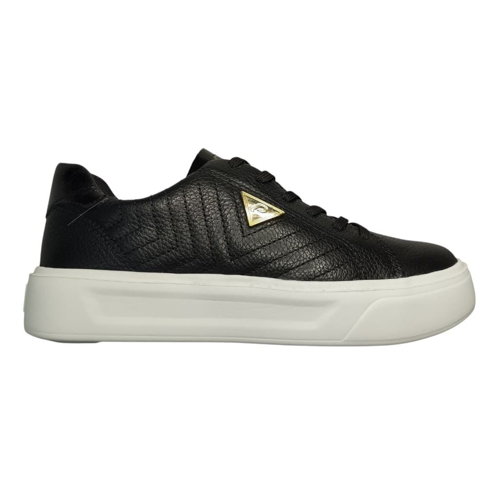 Tenis Feminino Pegada Couro Casual Conforto Cadarço 211220