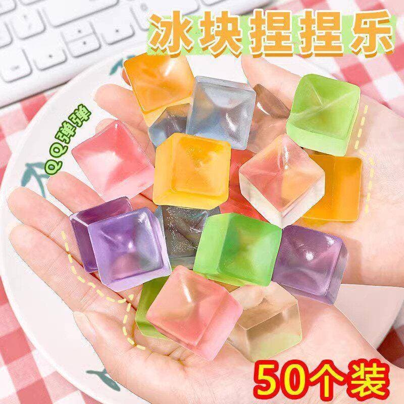 Brinquedo de descompressão pitada música cubo de gelo descompressão Maltose recuperação lenta menina cubo não-tóxico gel