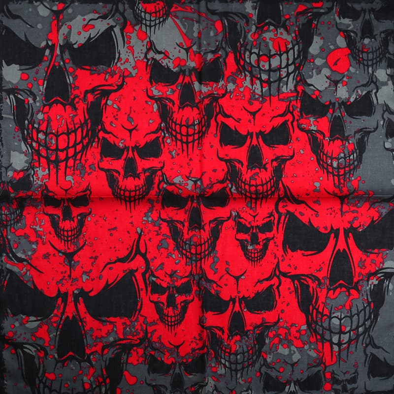 Sangue olho crânio lenço feminino vermelho Hip Hop lenço mascarado macacão calças acessórios lenço de pulso na moda lega