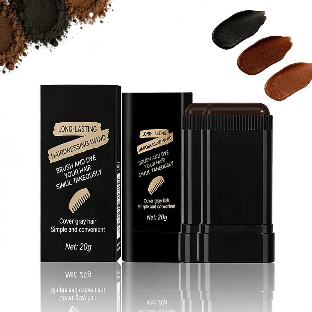 Bastão Corretor de Cor de Cabelo Glo7, Cobertura Instantânea de Raízes Brancas, Bastão para Retoque de Cor de Cabelo, Ti