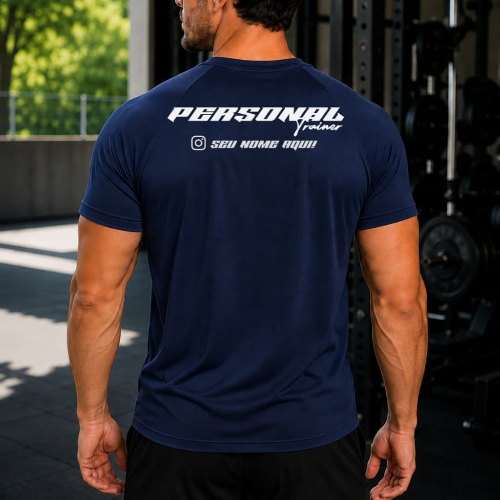 Camiseta Dry Fit Poliamida Malha Fria Uv Respirável Personal Trainer Personalizada Seu Nome 6