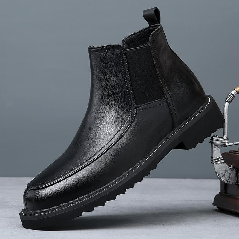 Chelsea botas masculinas outono novo estilo Martin botas de couro genuíno de alta qualidade sapatos de couro de negócios