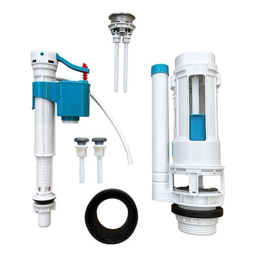 Kit Mecanismo Descarga Botao Duplo Caixa Acoplada Completo