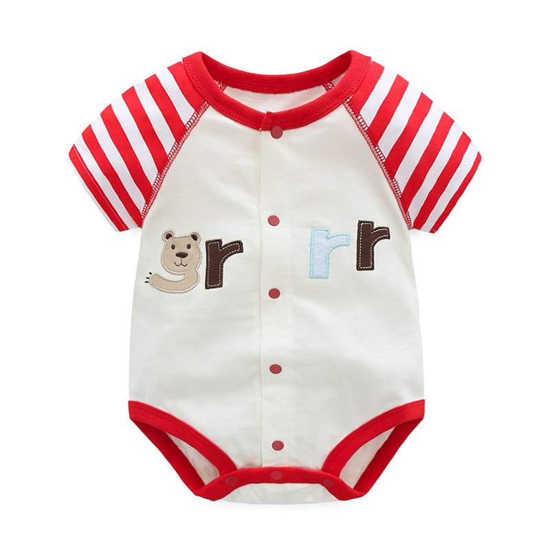 Macacão de bebê roupas de verão outubro março menino bebê puro algodão macacão fino recém-nascido 5 meses bonito dos des