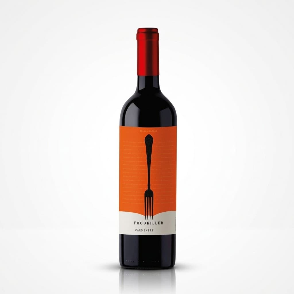 Vinho Tinto Chileno Foodkiller Carmenere 750ml Seco 2024 Carnes Massas Comida Apimentada Especiarias