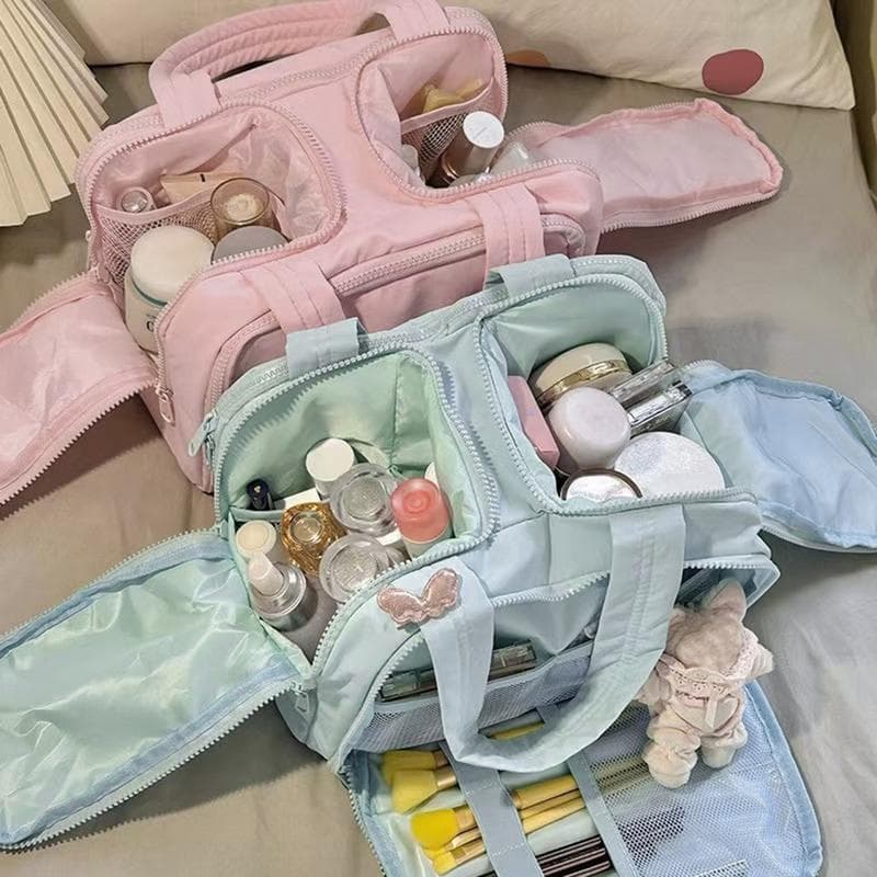 Bolsa de Higiene Pessoal Impermeável de Grande Capacidade, Bolsa de Viagem Leve e Ampla para Mulheres, Bolsa Organizador