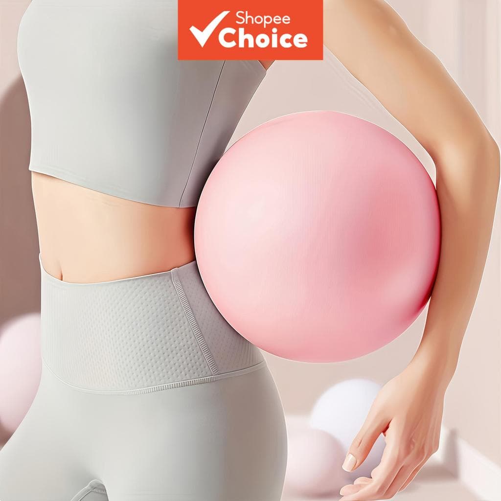 Bola de Exercício Pequena, Bola de Pilates Mini 9 Polegadas com Tubo Inflável, Bola de Yoga Mini Antiderrapante