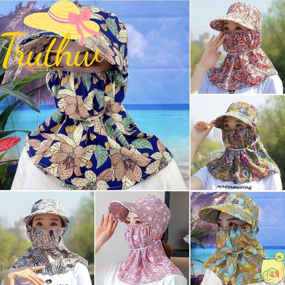 Chapéu De Sol TRUTHW , Boné Anti-UV Para Proteção Do Pescoço , Aba Larga Respirável Com Rabo De Cavalo Feminino