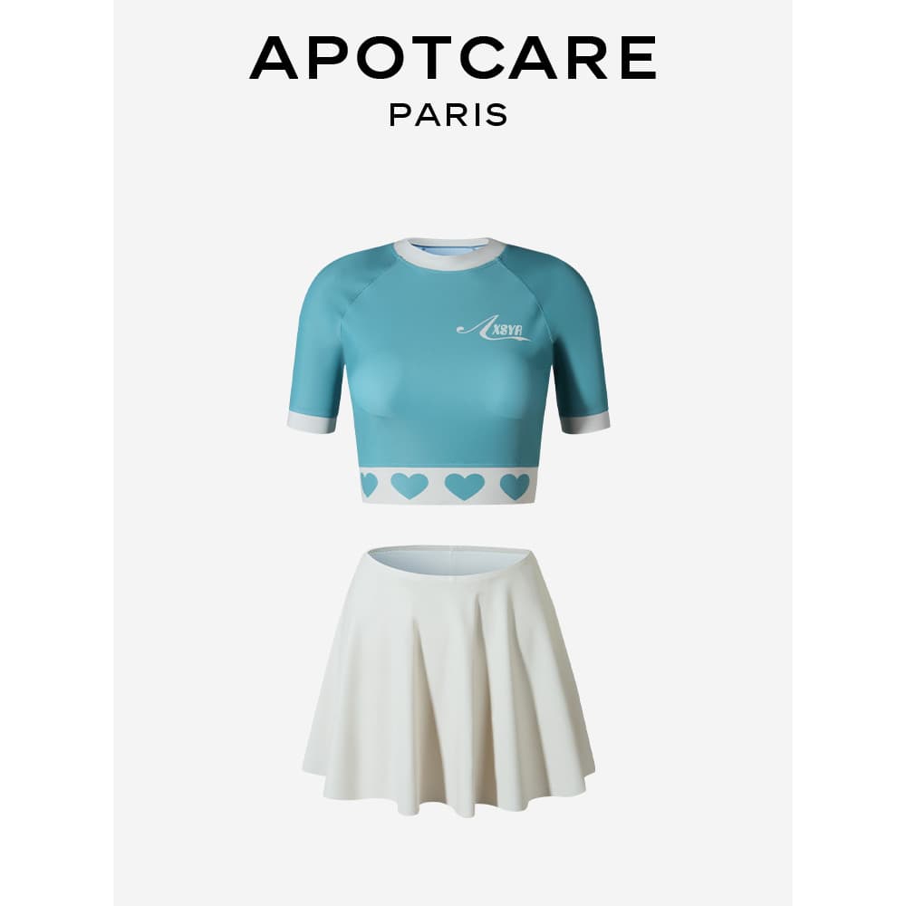 Francês APOTCARE novo estilo saia dividida maiô feminino capa barriga mais magro olhar praia férias primavera quente mai