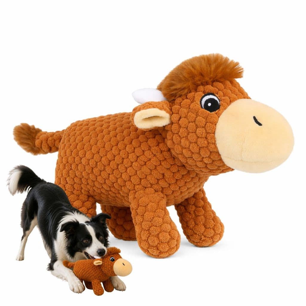 Brinquedo para Pet em Pelúcia Boi Macio para Cães e Gatos