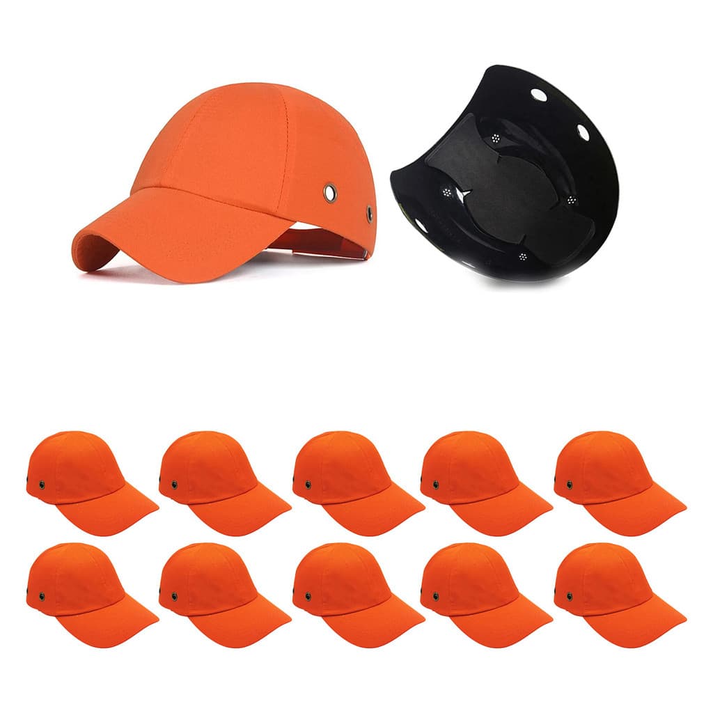 Bone com Capacete Segurança EPI Kit 10 Uni Obra Construçao Reparo Oficina Trabalho Casquete Proteçao Resistente