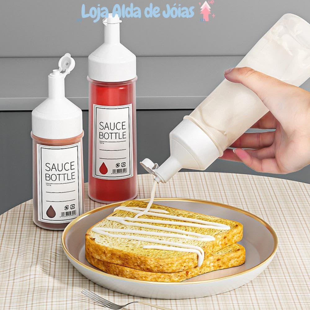 Garrafas De Aperto De Condimento EMILEES , Transparentes Com Dispensador De Molho De Salada Em Escala , Utensílio De Coz