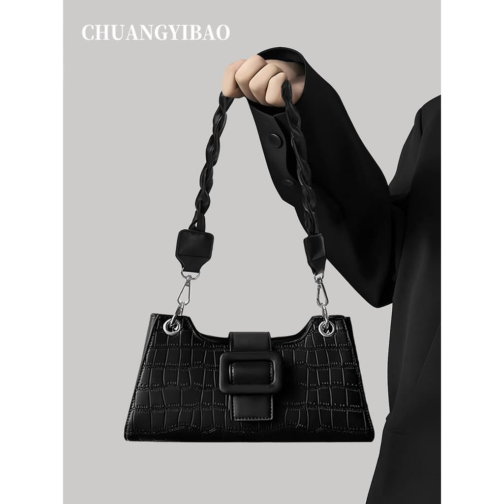 bolsa transversal feminino bolsa feminina High-End moda francesa axilas saco feminino 2026 Designer estilo mesmo estilo