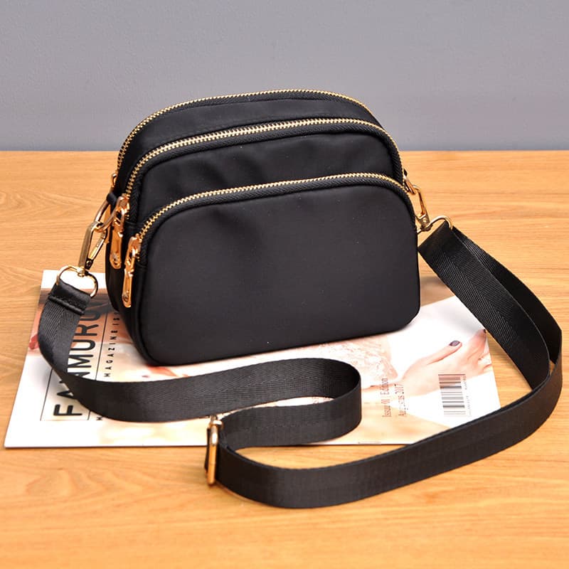 bolsa transversal feminino Bolsa Bolsa mensageiro empresarial pequena Casual de Nylon para coleção de dinheiro multicama