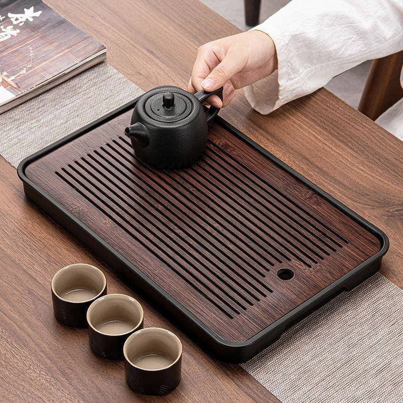 Bandeja de chá de bambu conjunto de chá mar bandeja dreno armazenamento água do agregado familiar novo Kung Fu fermentaç