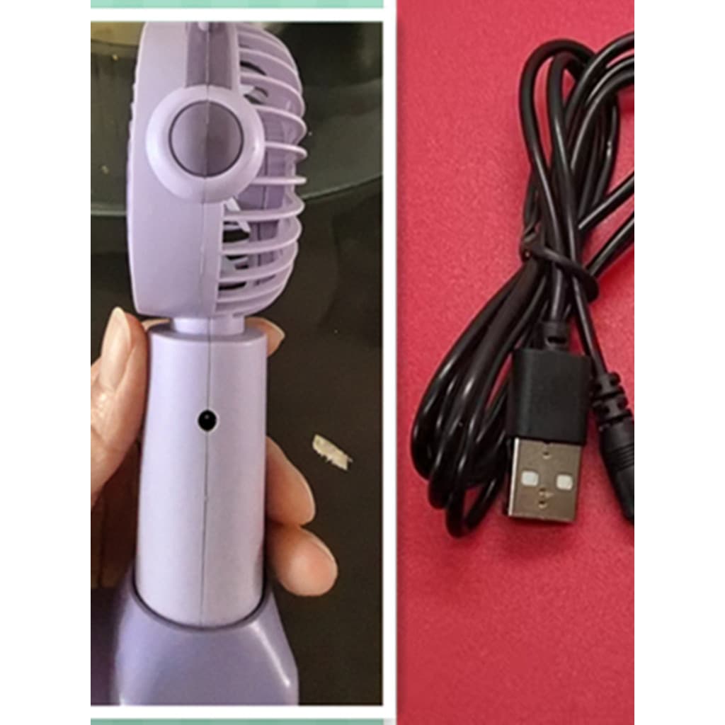 Cabo de carregamento de ventilador pequeno portátil, furo redondo, cabeça redonda, carregador de cabo de alimentação, 1m