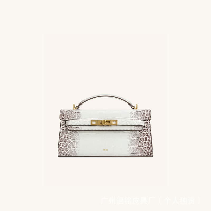 Bolsa Noor Crocodile Padrão Kelly Bolsa Crossbody Bolsa