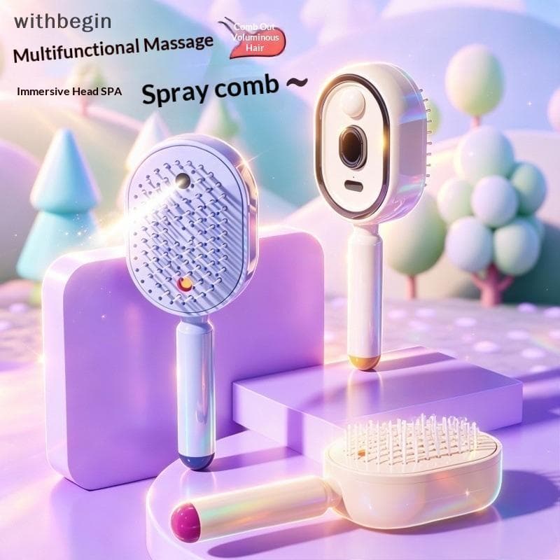 Escova De Cabelo Elétrica WIT 2 Em 1 Pente De Nebulização Suavizante Anti-Frizz Para Todos Os Tipos Uso Diário 1 Unidade