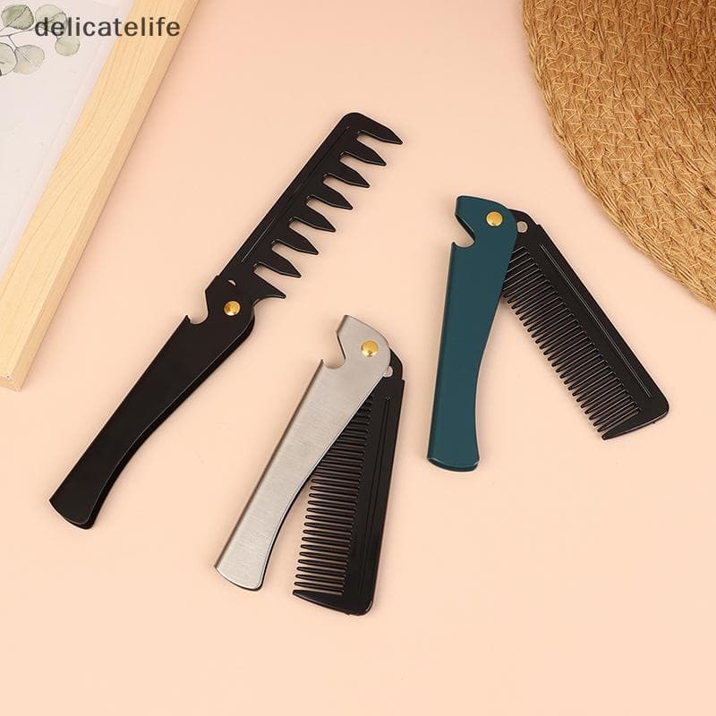 Pentes Dobráveis Poeta De Alta Qualidade , Pente De Cabeça De Óleo De Dente Largo Barba , Barbeiro , Máquina De Cortar C