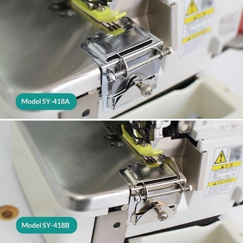 Glowingbubbles Máquina De Costura Overlo De Aço Inoxidável Desempenho Estável Ajustável Para Renda Elástica Webbing Flan