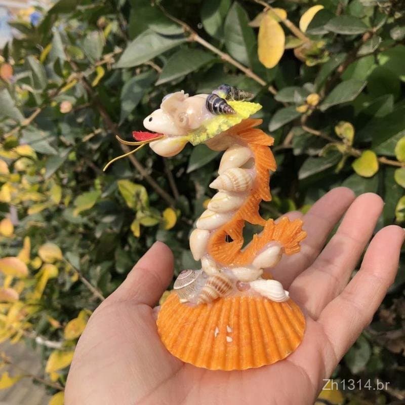 Ornamentos de conchas marinhas naturais, decorações para casa, artesanato para paisagismo, figuras de animais, 12 signos