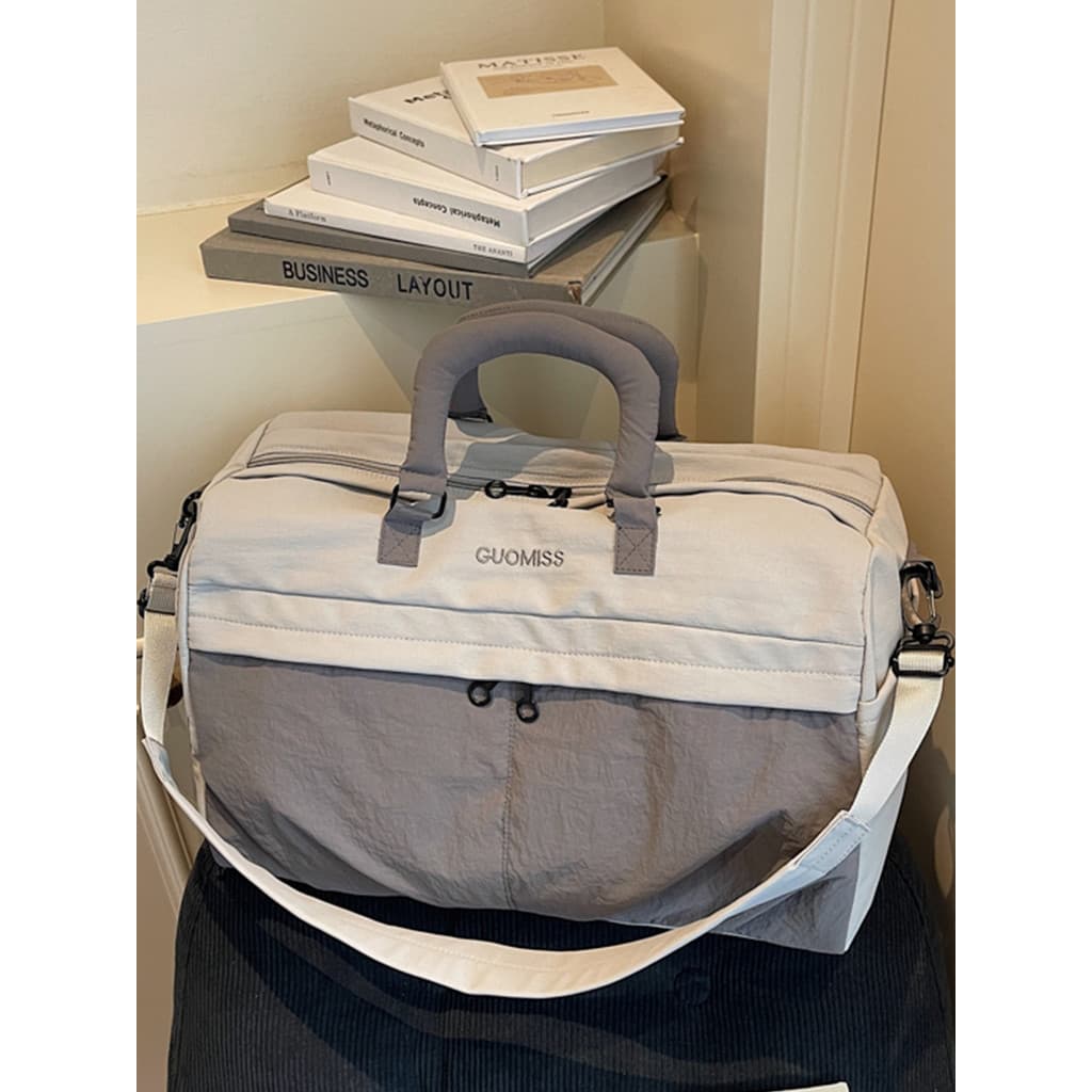 Novo saco de viagem grande capacidade feminino leve bolsa de viagem de curta distância saco de embarque de viagem de neg