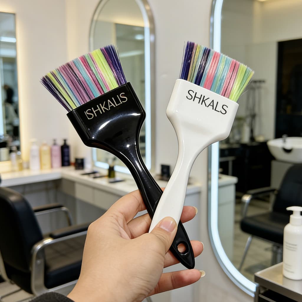 Paris pintura tingimento escova barbearia cabeleireiro dedicado escova plana ferramenta de tingimento de cabelo óleo coz
