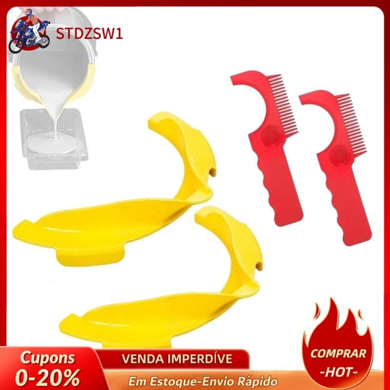 [stdzsw1] Kit De Bico Para Pintura Pode Derramar Acessório De Plástico Fácil Ajuste Com Pentes Evita Derramamento De Got