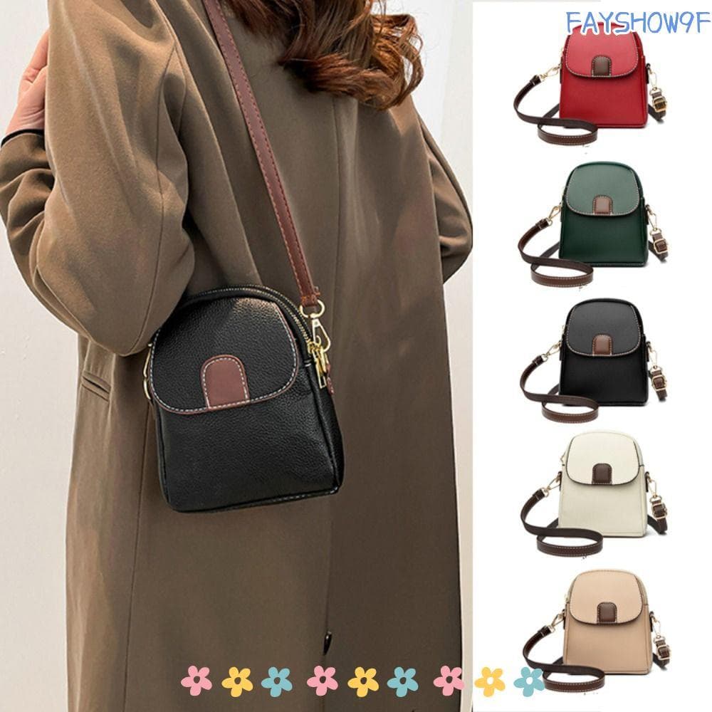 Bolsa De Ombro FAYSHOW , Mini Crossbody Casual , Feminina De Couro De Alta Qualidade Para Celular