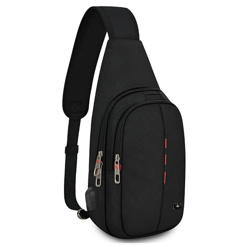 Bolsa de peito com faca de sargento suíço, bolsa mensageiro masculina, roupa de rua, esportes, celular, Tablet, bolsa de