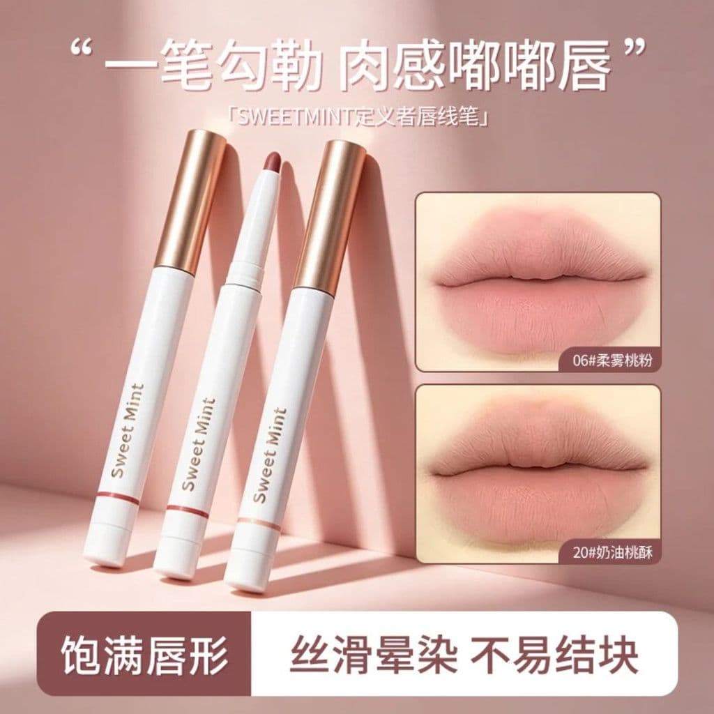 Sweetmint Definidor Lip Liner À Prova D 'Água de Longa Duração Não Desbotado Matte Nude Color Lip Base Contour