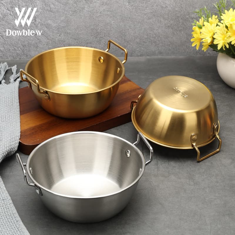 Coreano dourado redondo batatas fritas 304 cesta de lanche de aço inoxidável criativo comida frita tigela de salada de f