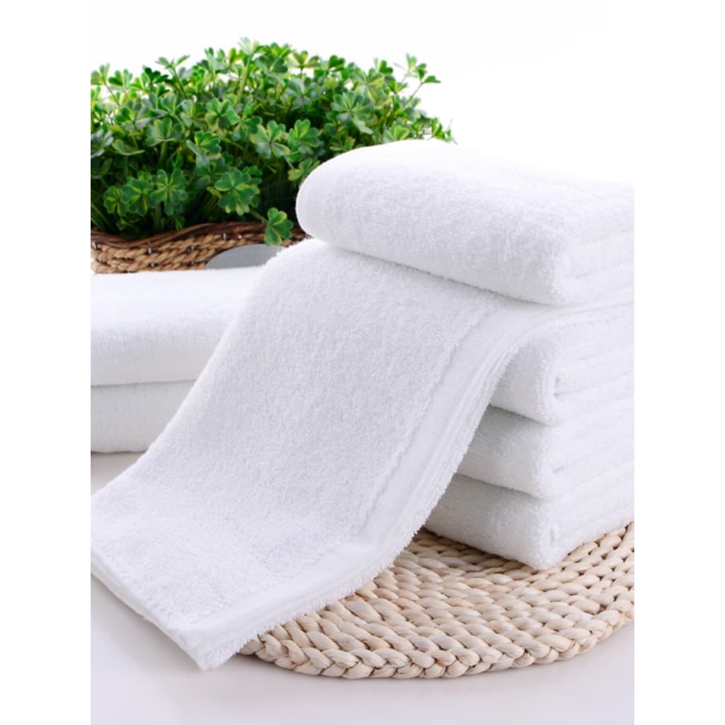 Toalha branca descartável de algodão puro, toalha branca para banho de Hotel, terapia de pés, Teppanyaki, cor sólida, ve