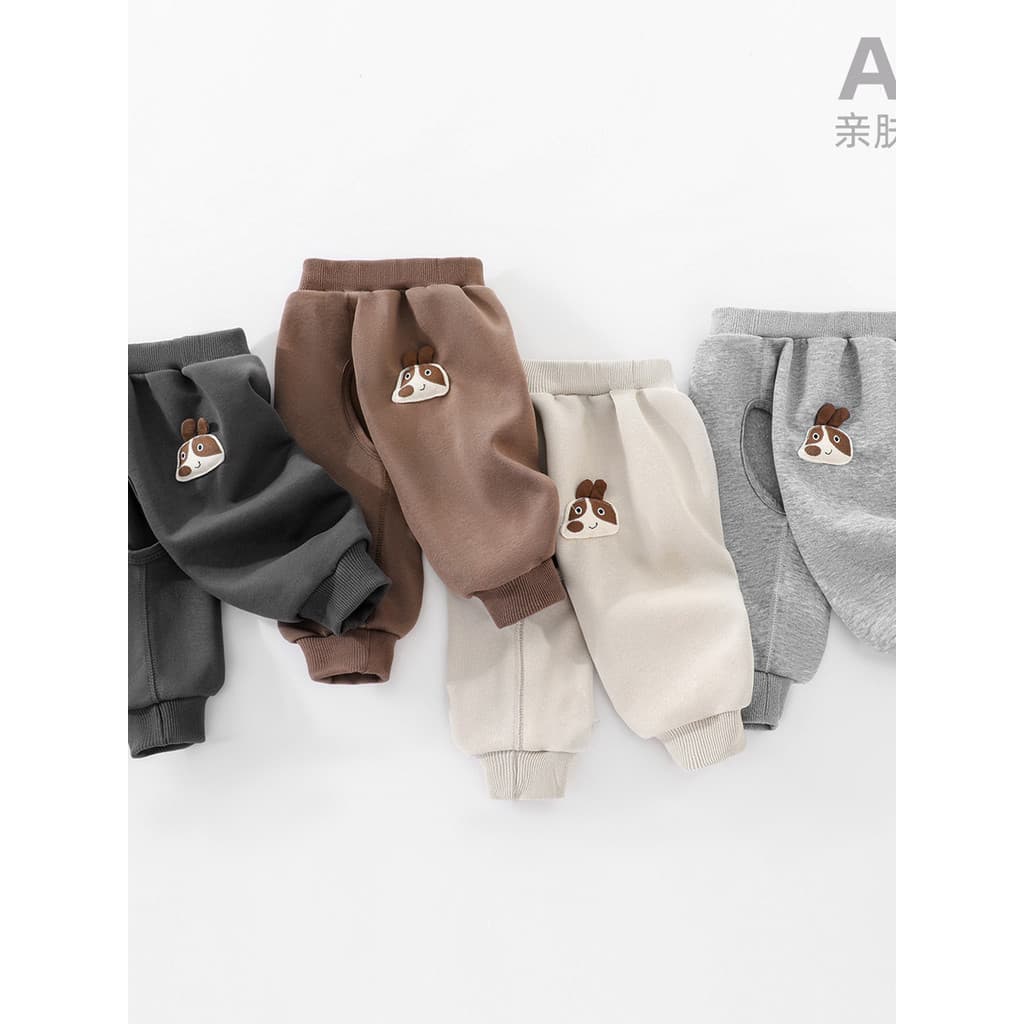 Calças de virilha aberta bebê velo-feixe sweatpants primavera outono sweatpants inverno exterior Wear das mulheres dos h