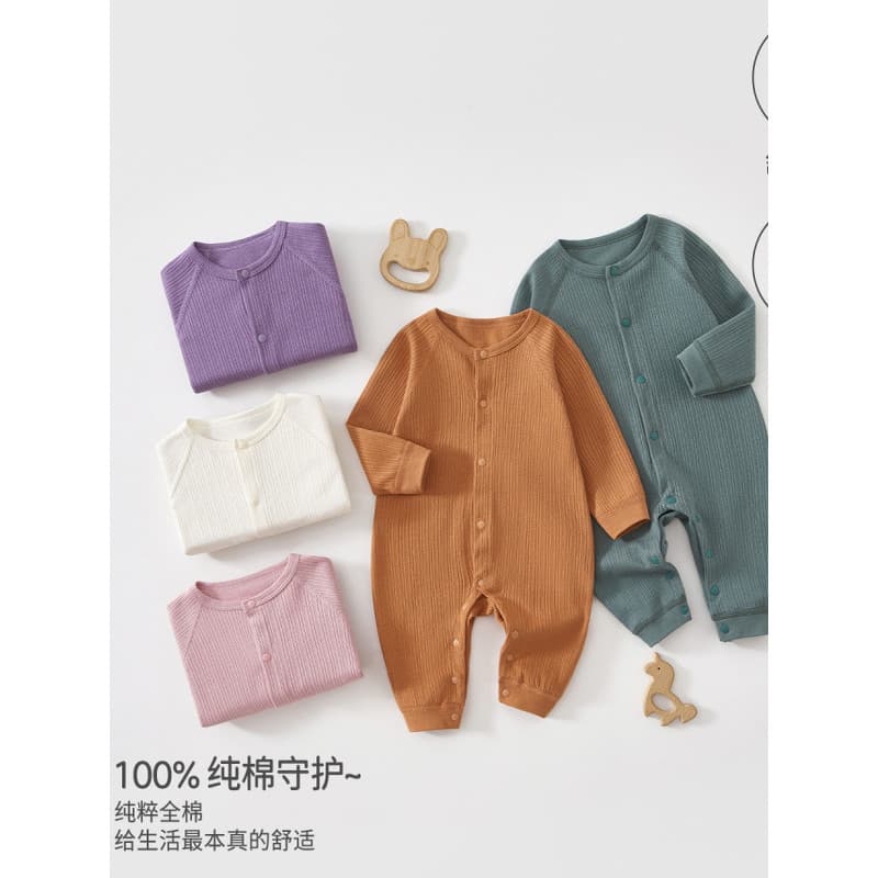 [Outono inverno primavera Base 100 algodão] macacão de bebê puro algodão classe a primavera outono roupas de bebê Jacqua