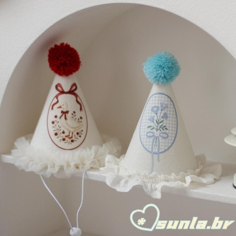 SUNL Delicado Renda Aparada Celebração Chapéu Pato Tema Para Evento