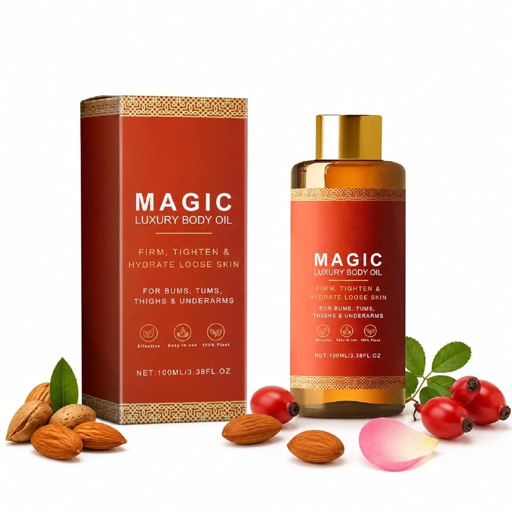 MagicLuxuryBodyOilforwomen, óleo corporal hidratante a seco de seda de 3.38 fl, óleo essencial de amêndoa, cuidado nutri