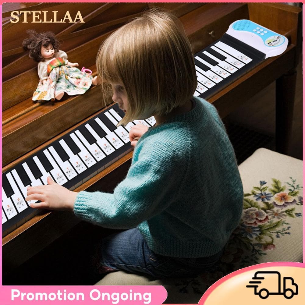 Stellaa Adesivo transparente removível para teclado de piano, para pianos eletrônicos de 61/88 teclas, impresso em PVC,