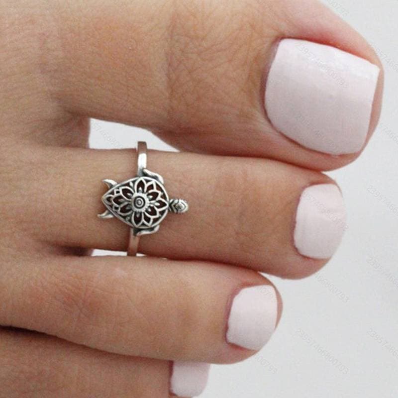 Anéis Ajustáveis Para Pés Abertos , Tartarugas Marinhas , Mulheres , Boho , Praia , Moda , Acessórios De Joias