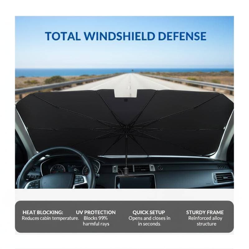 Pára-Brisa Guarda-Sol Para Carro Dobrável UV Blo Janela Frontal Todas As Estações Fácil De Transportar Protetor Solar