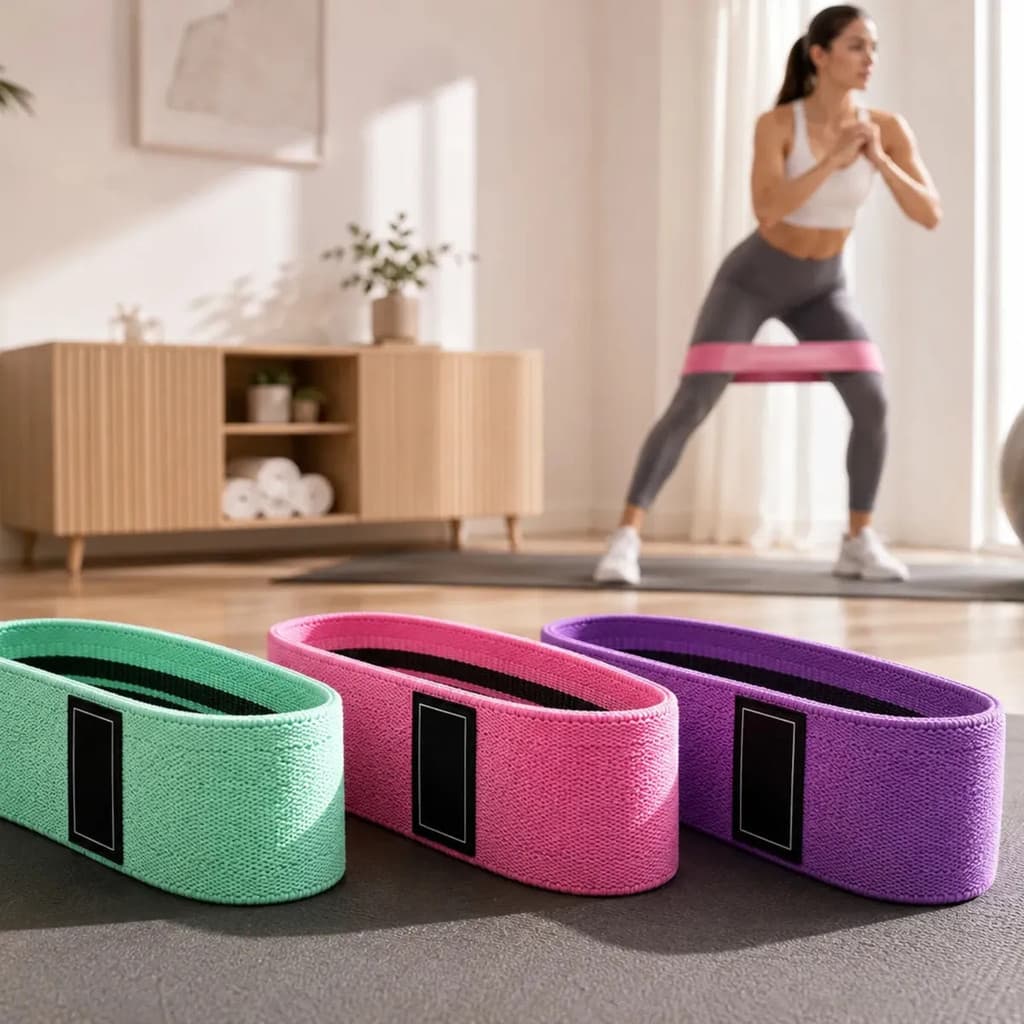 Kit 3 Faixa Elástica- Marca: Jcanova Store - Mini Band Hip Band Academia Glúteo Musculação Pilates Yoga