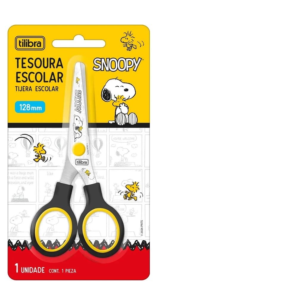 Tesoura Escolar 128mm Snoopy Tilibra