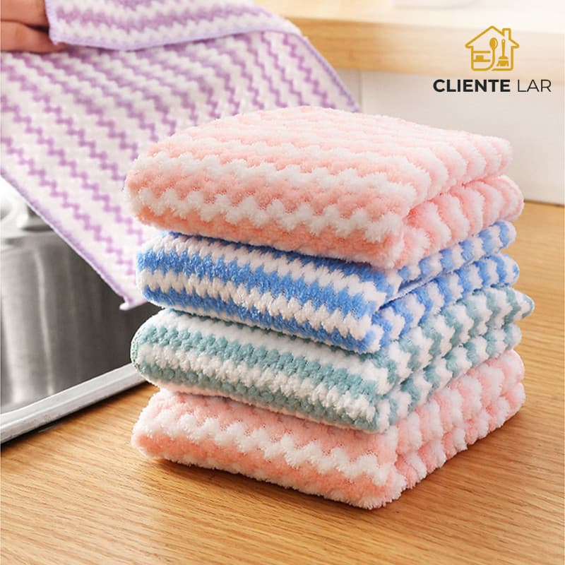 Pano de limpeza de microfibra toalha de cozinha reutilizável pano de prato de alta absorção de água 25x25cm WL-2655