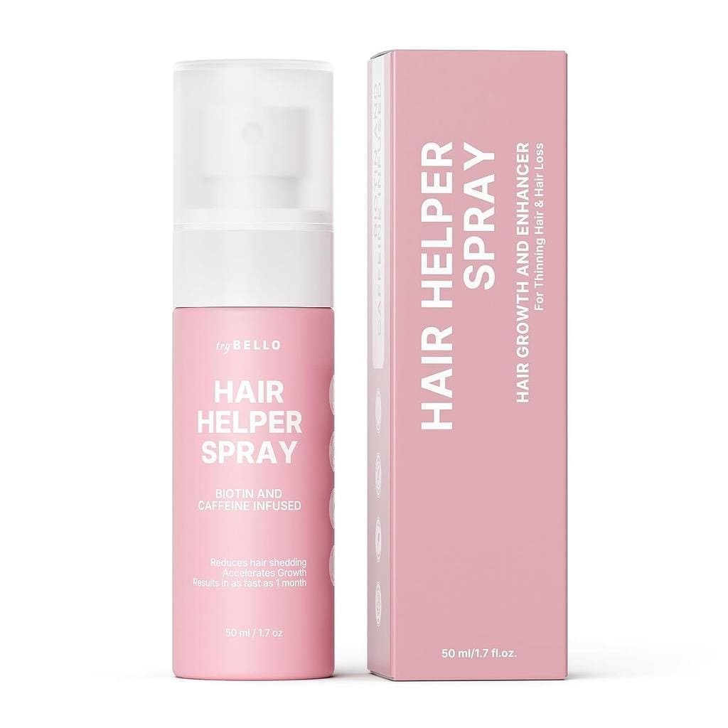 TrymobilHairHelperSpray-Sérum de Crescimento com Biotina e Óleo de Rícino - Tratamento com Cafeína para Cabelos Mais Gro