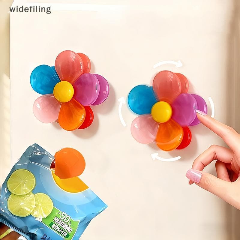 Ímãs Magnéticos De Geladeira 2 Em 1 , Tipo Flor , Clipes De Vedação Multifuncionais Para Armazenamento De Alimentos Aces